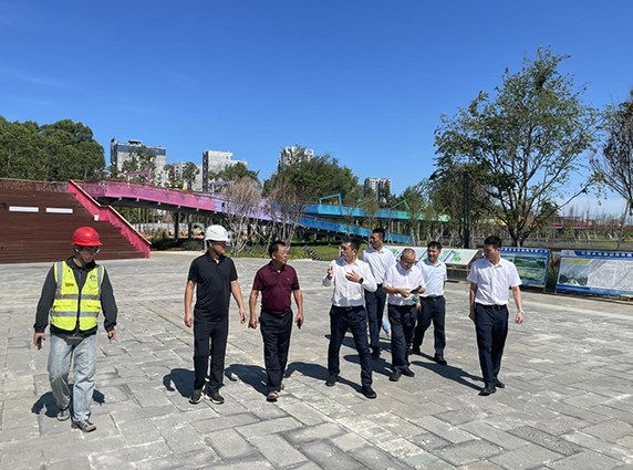 儋州市市长陈阳到儋州市水系连通项目检查指导工作
