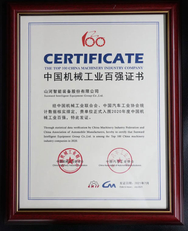 2020年度中国机械工业百强正式发布，山河智能排名再度跃升