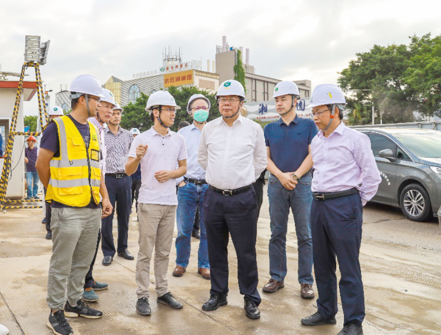 建工集团党委书记、董事长张育民到东莞轨道交通一号线1303段调研督导
