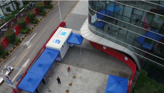 中建科工研发生产移动式5G红外测温快速筛查系统产品