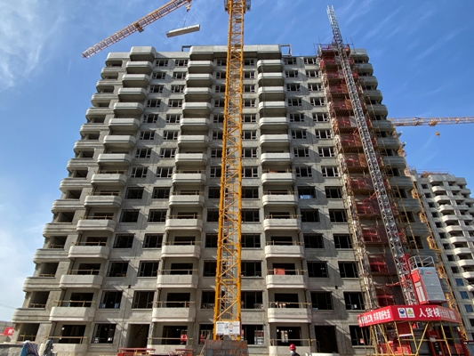 沪首批高层钢结构装配式住宅的试点项目之一——集团宣桥05-02地块4号楼钢结构装配式住宅结构封顶
