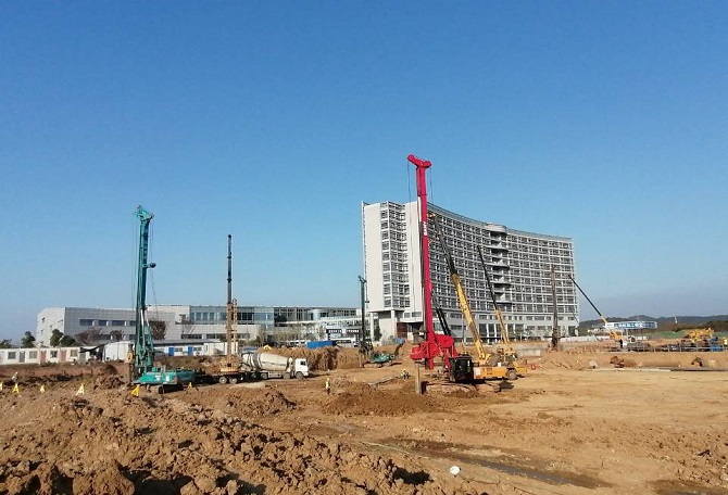秀山医院二期EPC项目桩基工程顺利完工