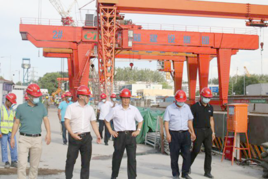 广东建工集团党委副书记、总经理马春生一行到华隧建设集团北京项目检查督导工作