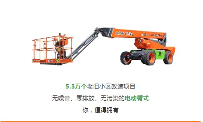 政府工作报告：新开工改造老旧小区5.3万个，电动臂式全系列鼎力相助！