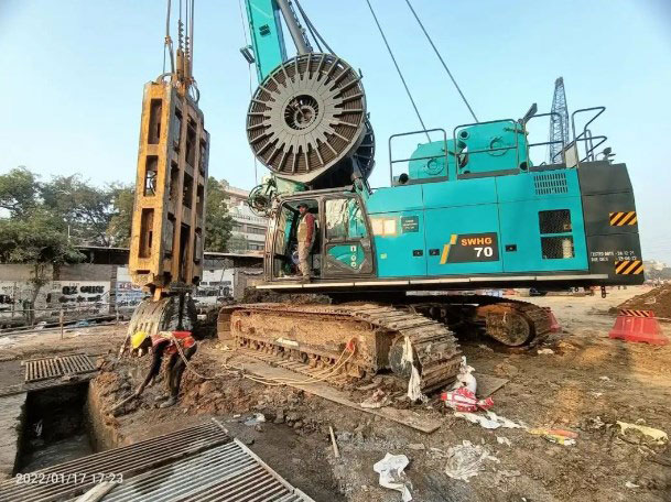 感谢信！山河智能SWHG70液压抓斗助力海外基础施工获肯定