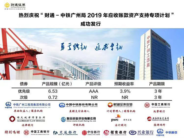 集团公司首笔资产证券化业务成功发行