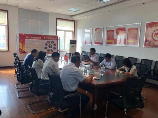 济南市国资委党建工作处王乐处长一行检查指导集团党建标准化工作