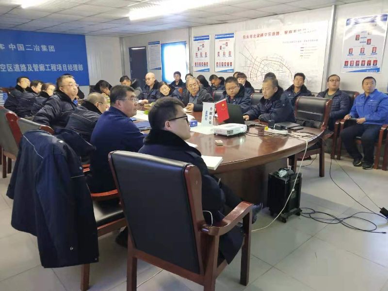 公司联合检查组一行对市政分公司在包项目部进行项目管理综合检查