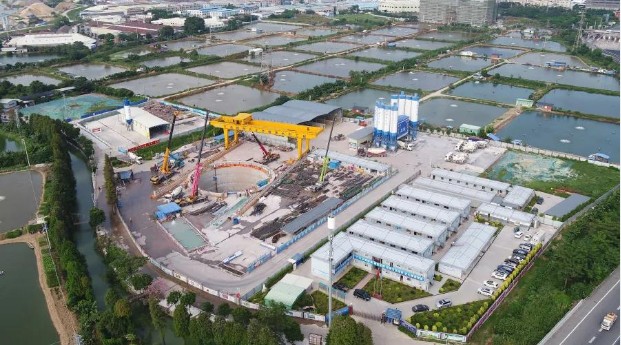 建工集团所属粤水电承建的珠三角水资源配置工程全线最深工作井主体结构施工顺利完成