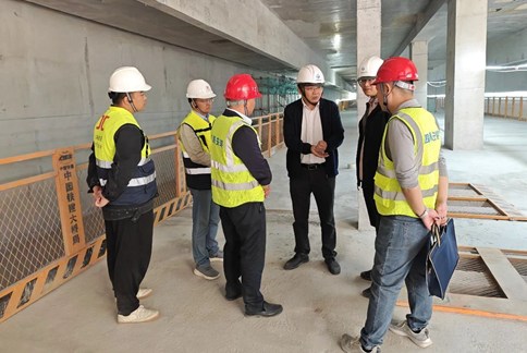 宁波市轨道交通集团建设分公司一部部长廖国兴到安装公司宁波市轨道交通8号线项目做开