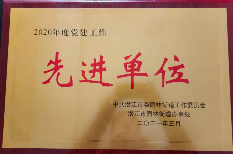 我司荣获党建工作先进单位称号