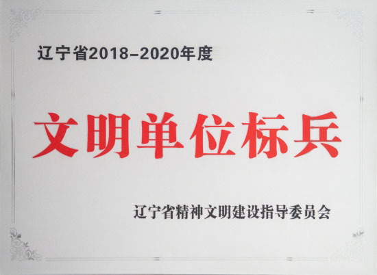 公司首次获评辽宁省文明单位标兵荣誉称号