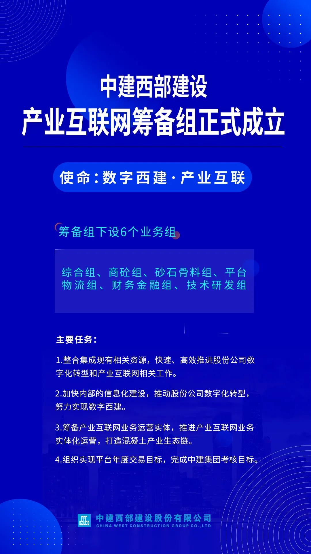 中建西部建设产业互联网筹备组正式成立
