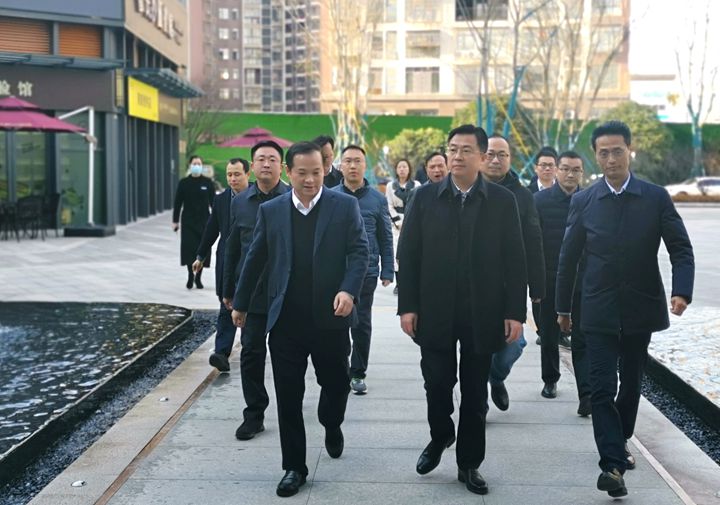 集团党委书记、董事长蔡典维率队调研建工·象山国际及集团第二生产经营基地