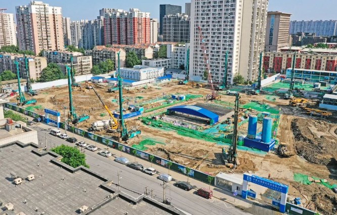 闪耀首都！山河智能旋挖钻机集群助力民生工程