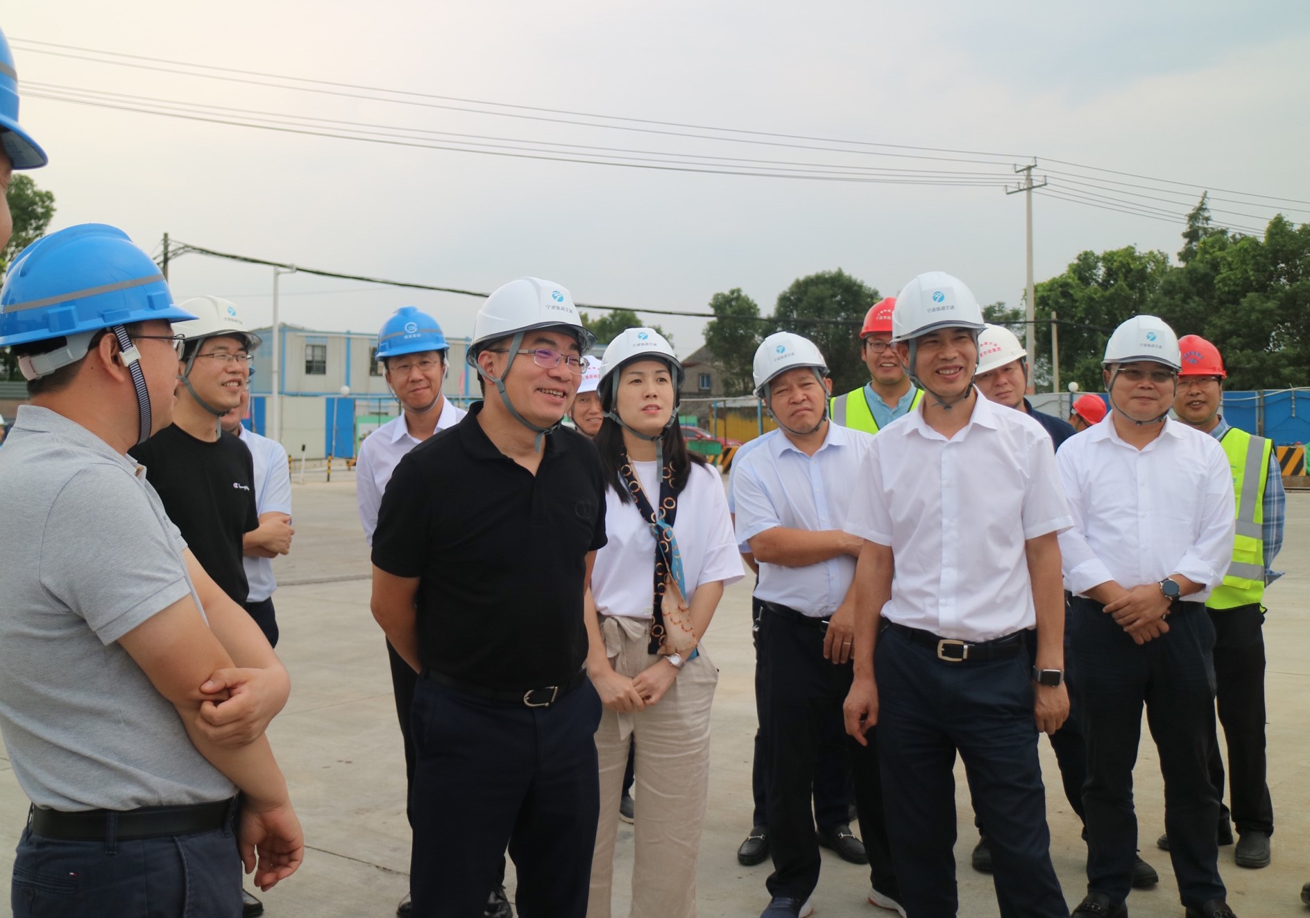 杨蔚调研宁波市政集团5号线张家潭站项目