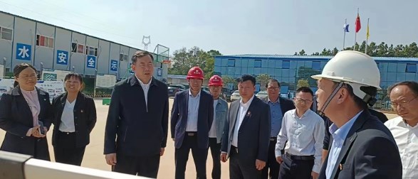 省水利厅党组成员、副厅长焦泰文率队调研武穴市水厂及管道新建工程