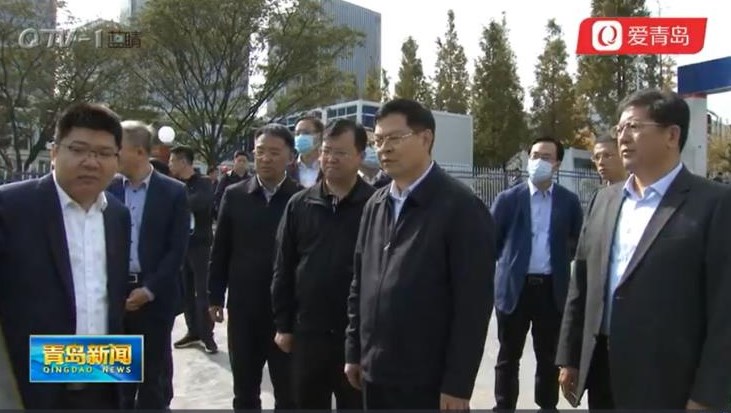 青岛市委副书记、市长赵豪志一行到公司承建的一汽解放青岛基地研发能力提升项目调研城市更新和城市建设工作