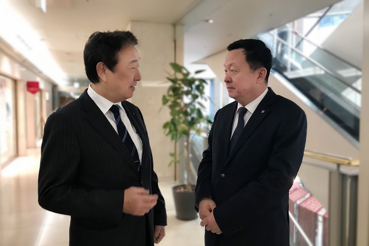 周乃翔在日本会见大成建设株式会社会长山内隆司