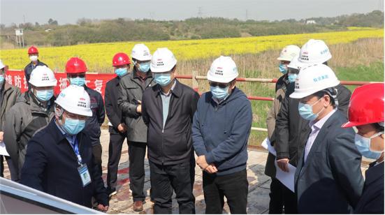 中办国办复工复产调研工作组到安慈高速公路项目调研