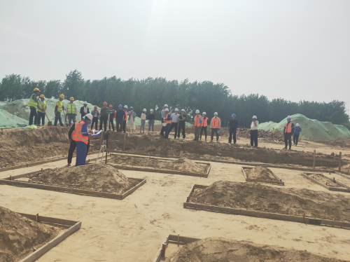 睢宁县古邳新型农村社区建设项目（黄河村）完成基槽验收