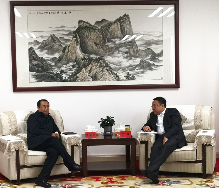 张喜胜拜会渭南市长王琳