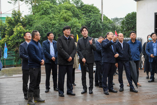 市政协主席王炯调研七建公司英雄湾村项目