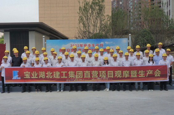 安全文明树形象 精细管理增效益——宝业湖北建工集团召开直营项目观摩暨生产例会部署施工生产