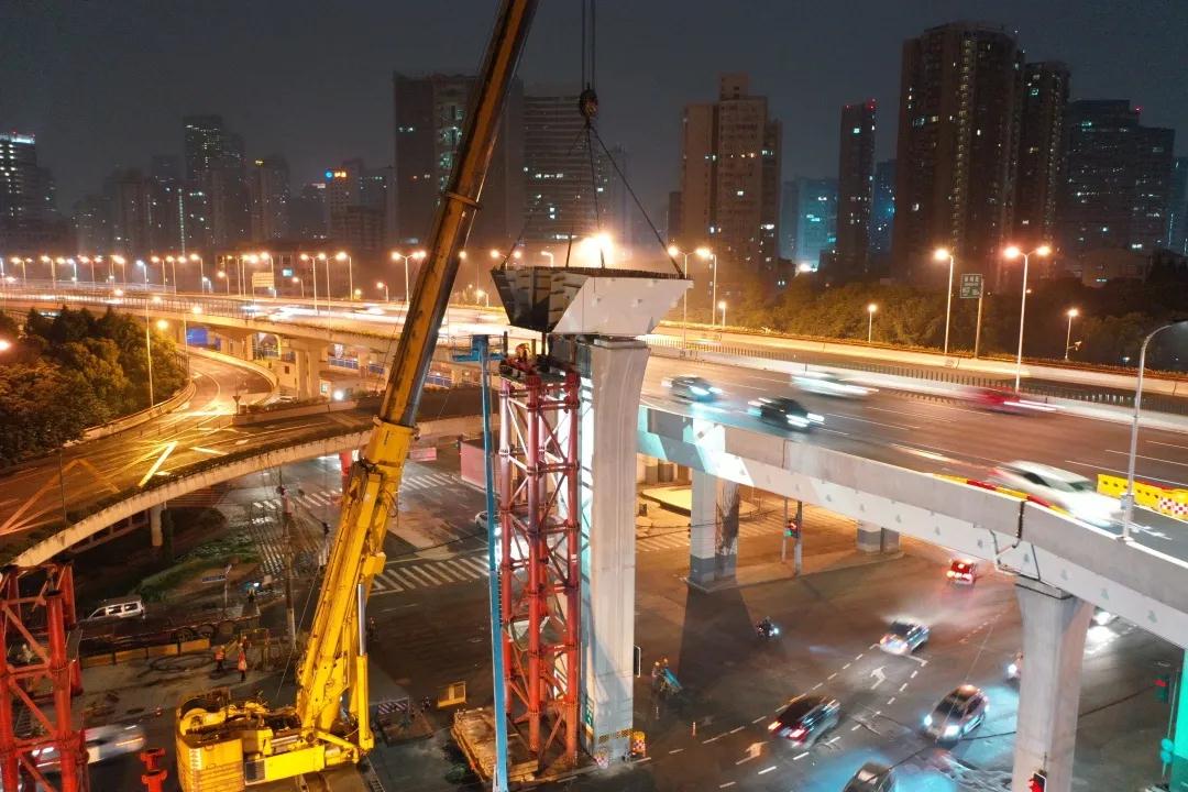 天目路立交跨南北高架施工启动，竹园污水厂基坑围护工作完成