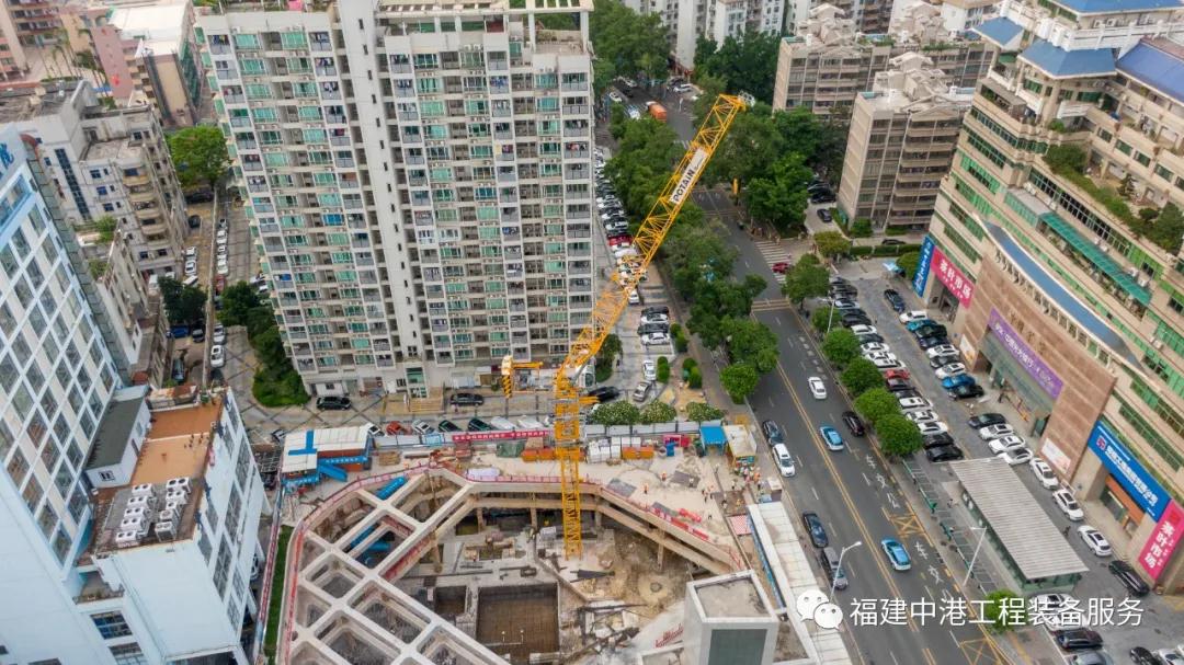 国内首台波坦液压动臂塔吊落户福建中港，助力中建七局南方深圳项目建设！