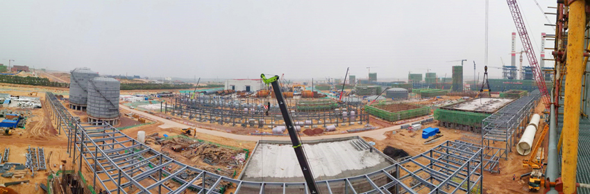 陕煤空分装置土建工程参战员工国庆中秋不休战显担当