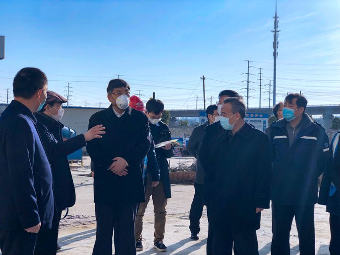 安徽省副省长何树山到十七冶项目调研防疫和复工工作