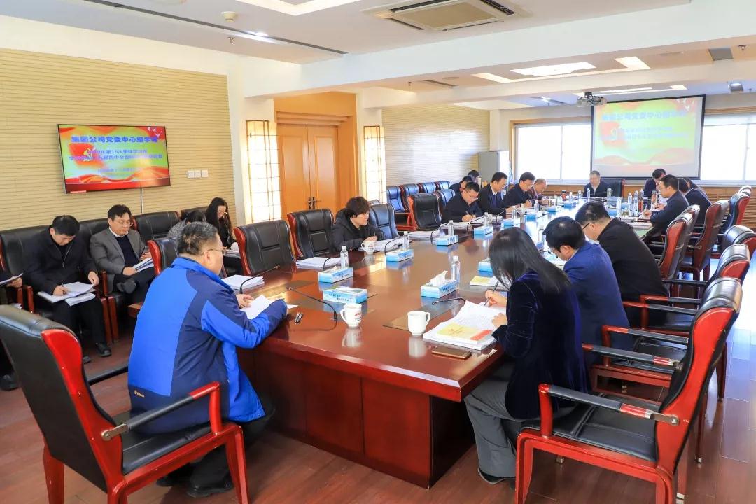 集团公司党委理论学习中心组深入学习贯彻党的十九届四中全会精神