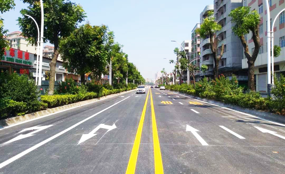 中建六局华南公司佛山高明道路工程项目万成路通车