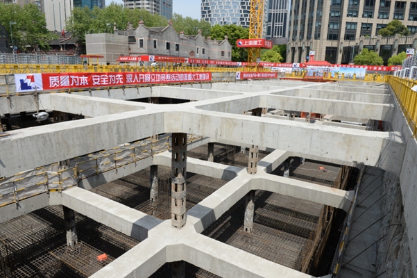 四建集团提前11天完成中共一大纪念馆地下室底板施工
