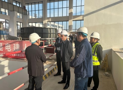 公司总经理潘金仁到南昌乌沙河泵闸枢纽工程项目检查指导