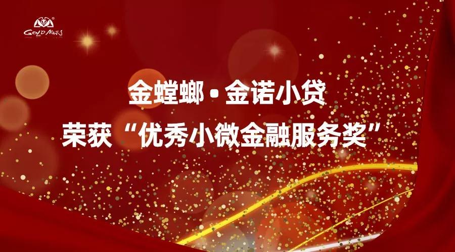 金螳螂 • 金诺小贷荣获“优秀小微金融服务奖”