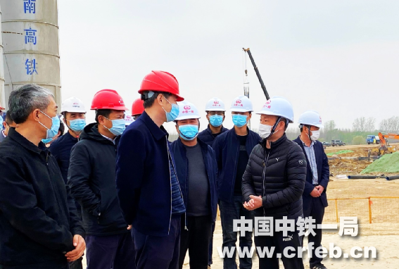 鲁南高铁公司总经理孙韶峰到中铁一局五公司鲁南项目检查指导工作