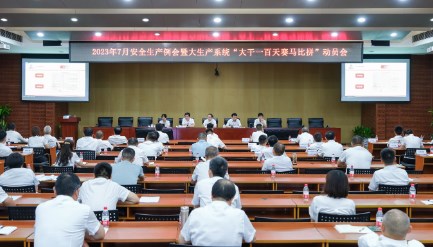 公司召开安全生产例会暨大生产系统“大干一百天赛马比拼”动员会