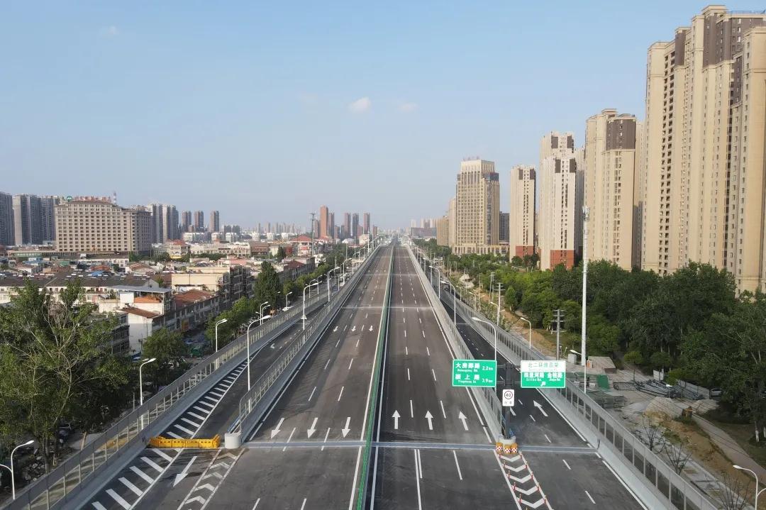 合肥市畅通二环（西二环-合武铁路）工程1标段主线高架桥正式通车！