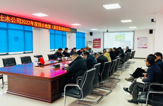 蒋中国带队到市政环保分公司新区联络线项目开展2022年度综合检查