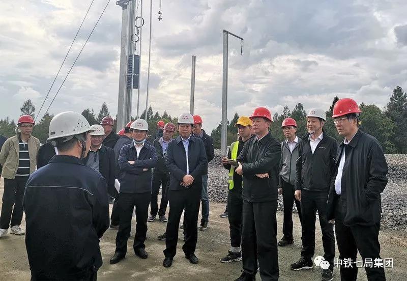 国铁集团工管中心主任汤晓光一行到中铁七局敦白铁路项目检查