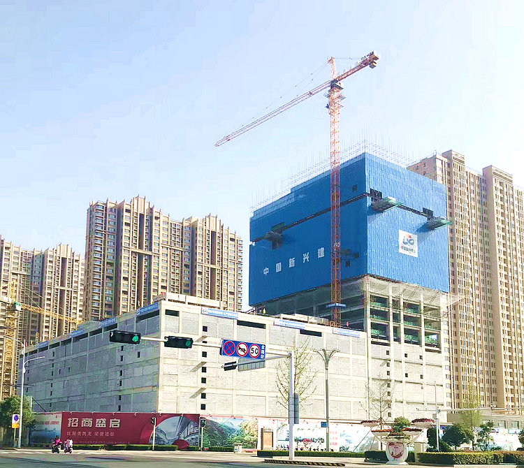 新兴建筑悦蓝山9#楼项目喜封金顶