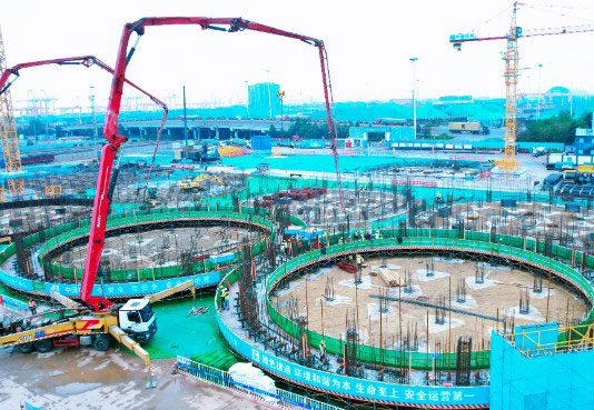日照中储粮物流仓储项目二期正式进入主体施工阶段