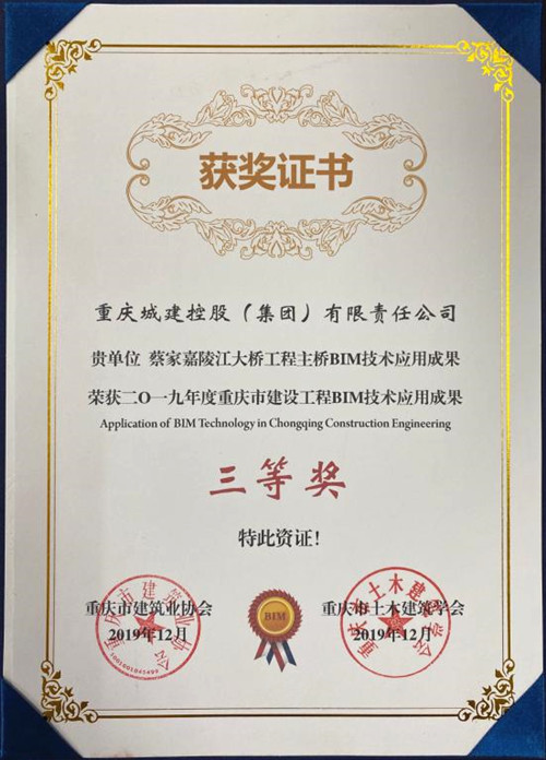 公司喜获首个BIM技术应用成果奖