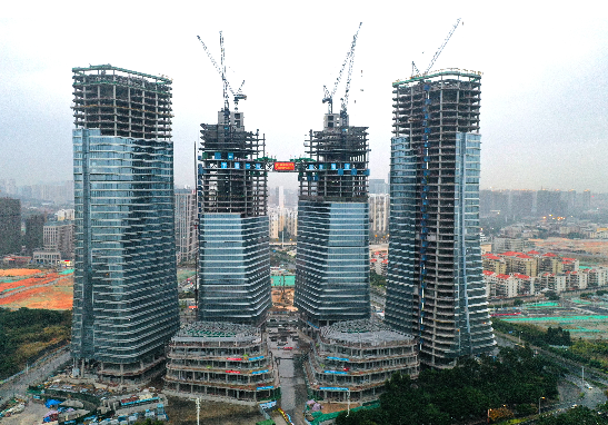 福建最大连廊高空合龙