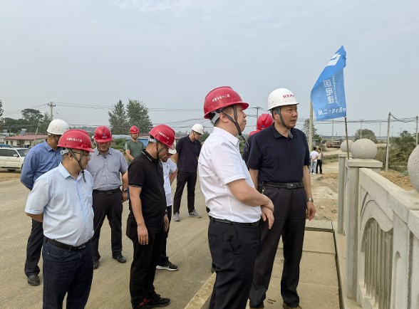 刘光华书记与引江济淮集团公司党委书记张效武到菜北水利标项目调研指导