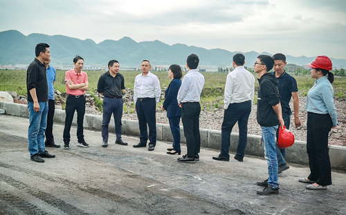 沙坪坝区副区长代建红赴快速路一纵线项目检查指导工作