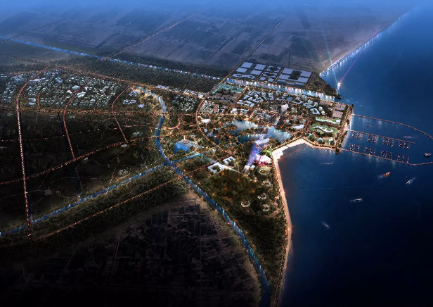 盐城市滨海港钢铁基地重大基础设施配套工程举行开工仪式