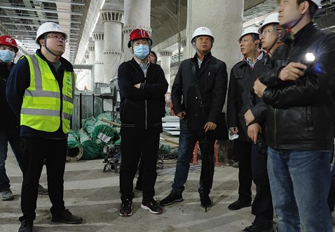 北京轨道交通公司副总经理王道敏到安装公司北京地铁12号线项目检查指导